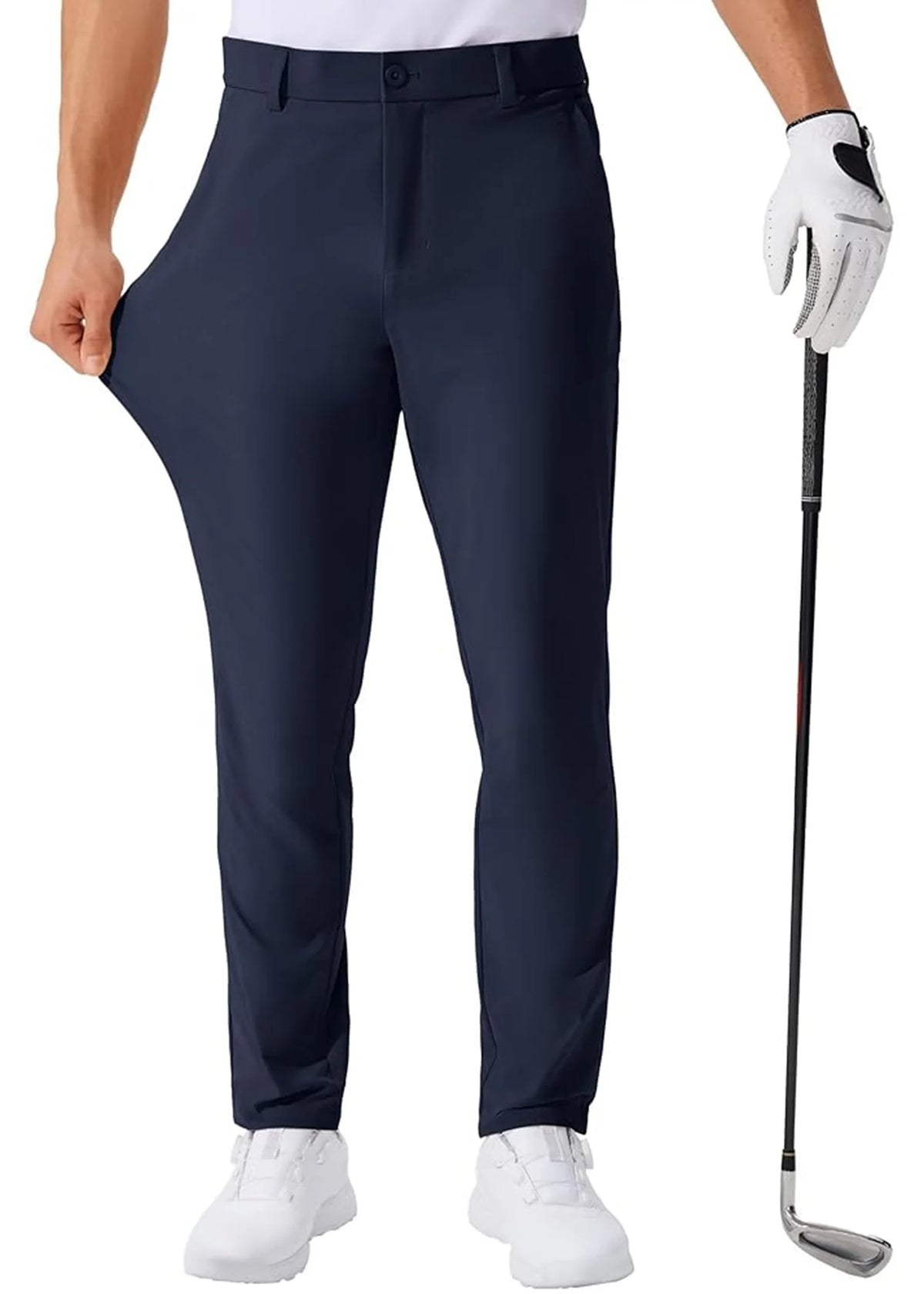 Men's Casual Golf Pants Stretch Slim Straight