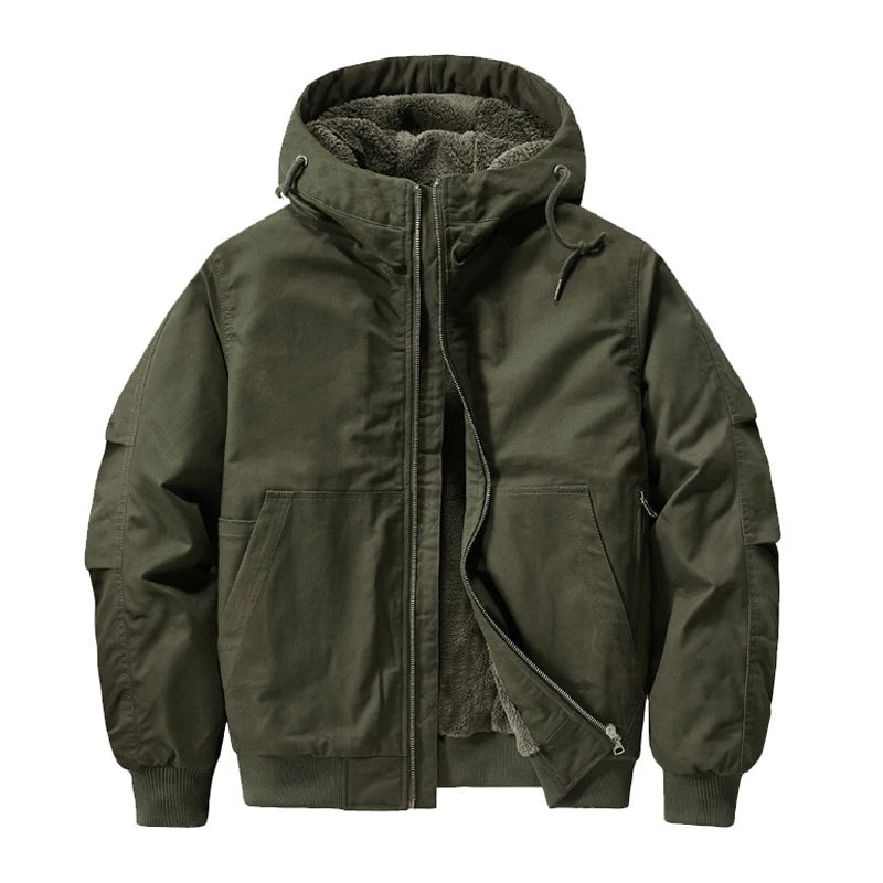 Winter Men's Fleece Warm Bomber Jackets Fashion