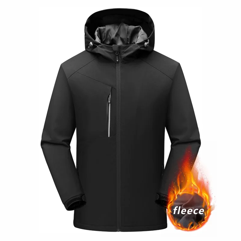 Men's Winter Inner Fleece Waterproof Jacket Custom