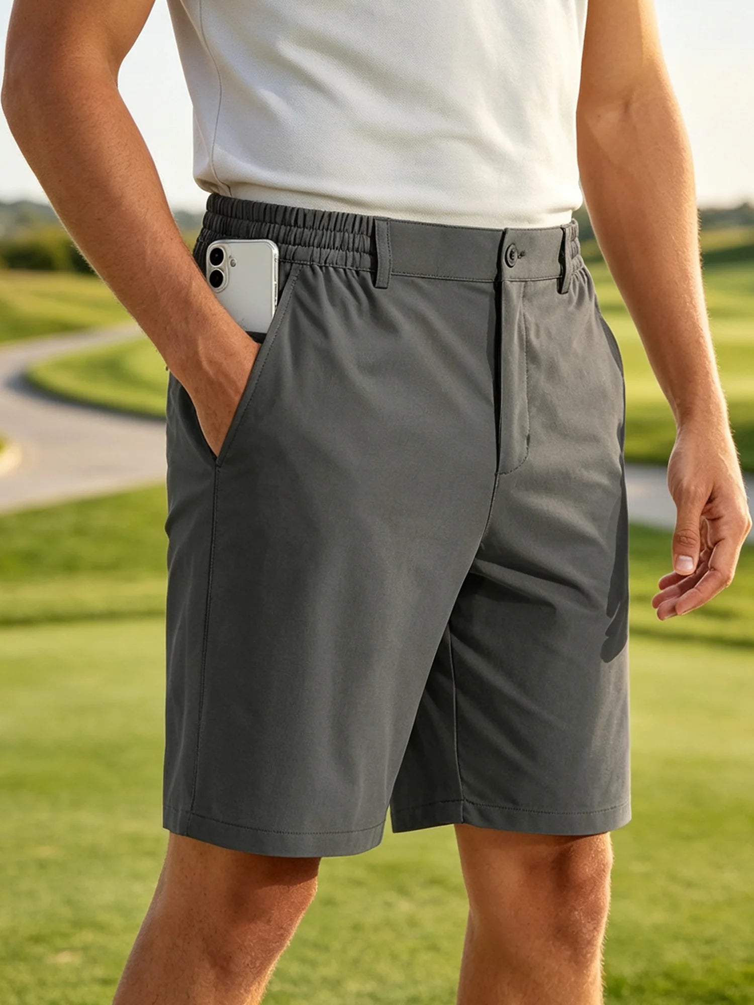 Men Golf Shorts Lightweight Dress Shorts Quick