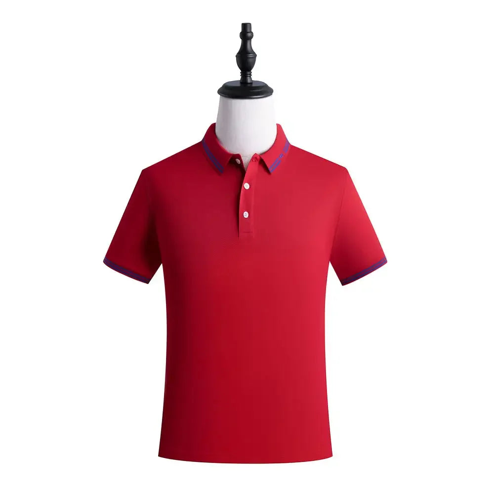 Men Polo T-Shirt Customizable Golf Cotton Daily
