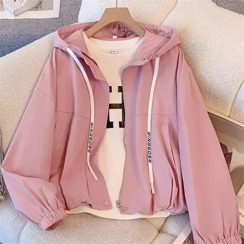 Women's Hooded Windbreaker Jacket