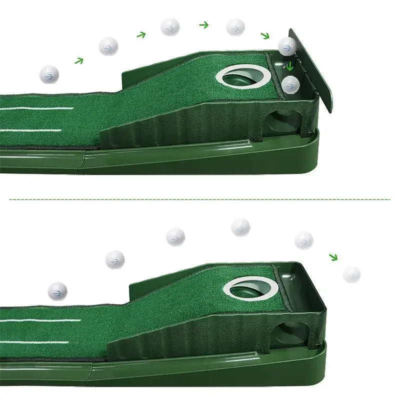 All-Weather Indoor Putting Mat with Ball Return