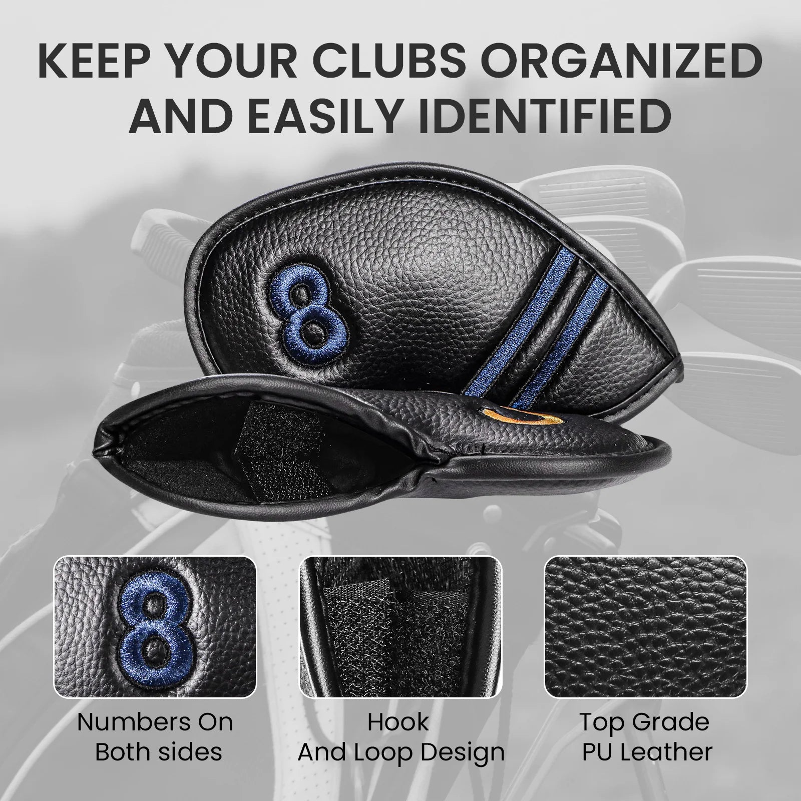 PU Leather Headcover Set (9pc)
