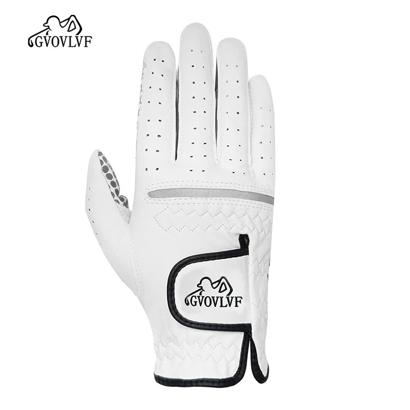 Men's Leather Golf Glove, White