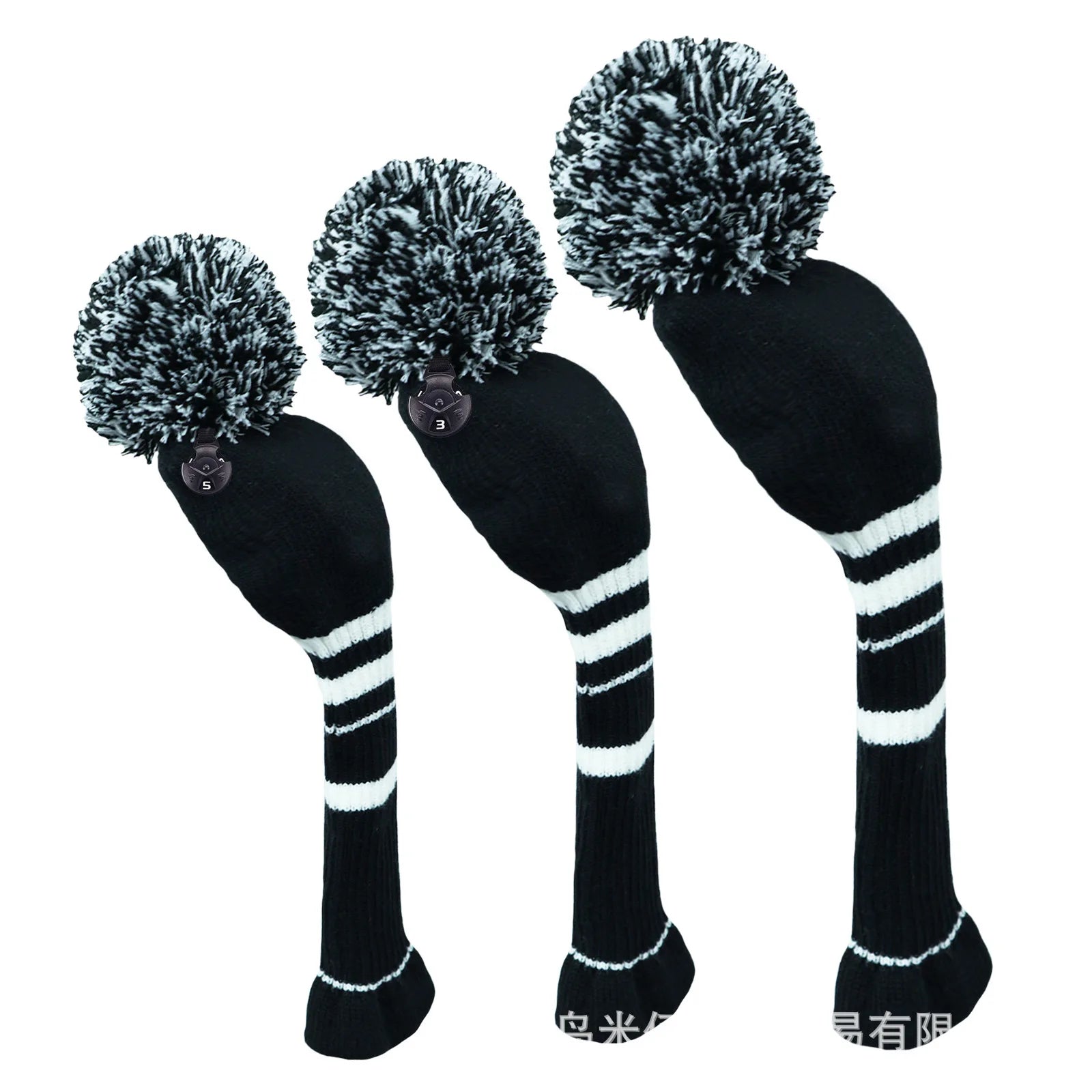 Knitted Wool Headcover Set (3pc)
