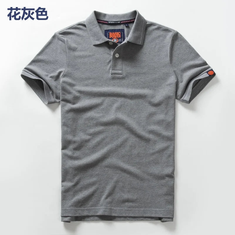 Summer Mens Polo Shirts Cotton Shirts Short