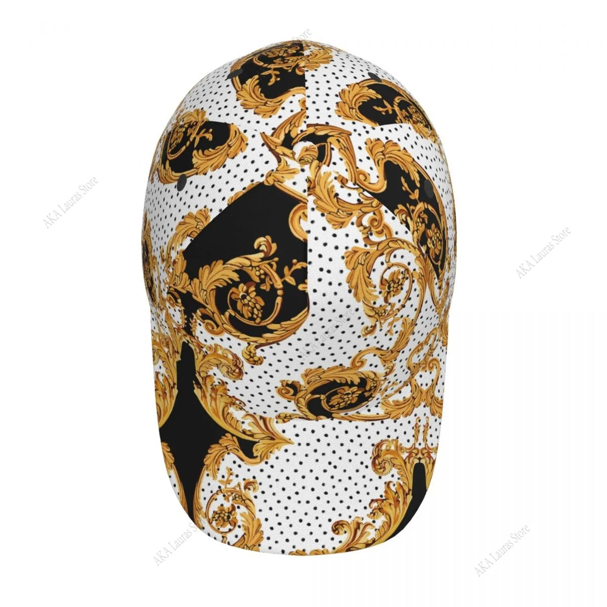 Golf Hat Men Baseball Cap Golden Baroque