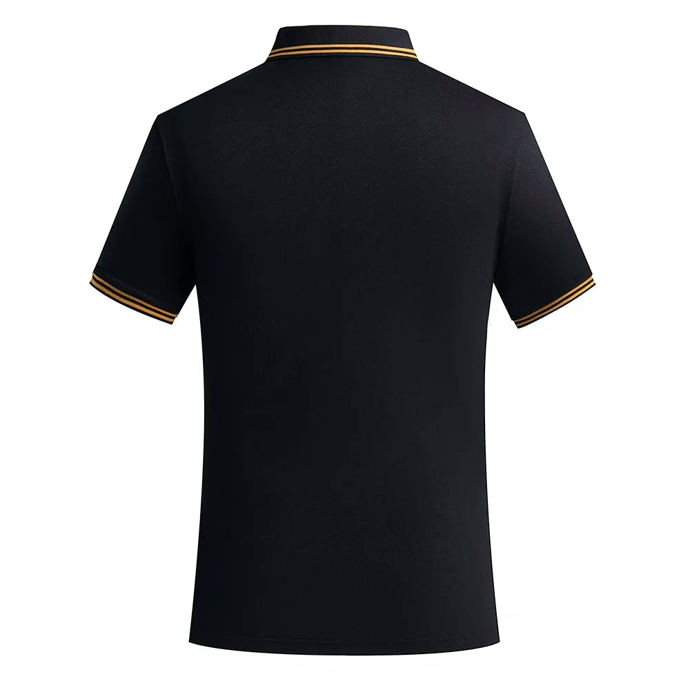 Men Polo T-Shirt Customizable Golf Cotton Daily