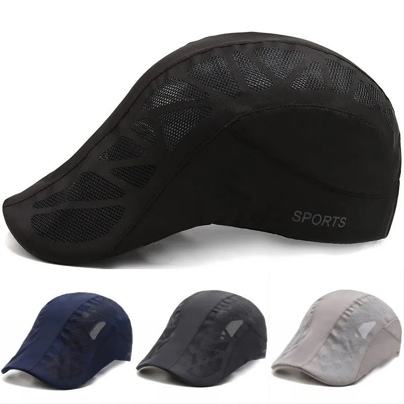 Summer Mens Sports Sun Hats Breathable Mesh