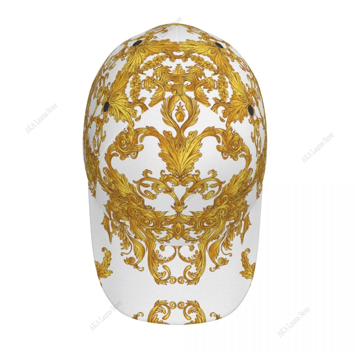 Golf Hat Men Baseball Cap Golden Baroque