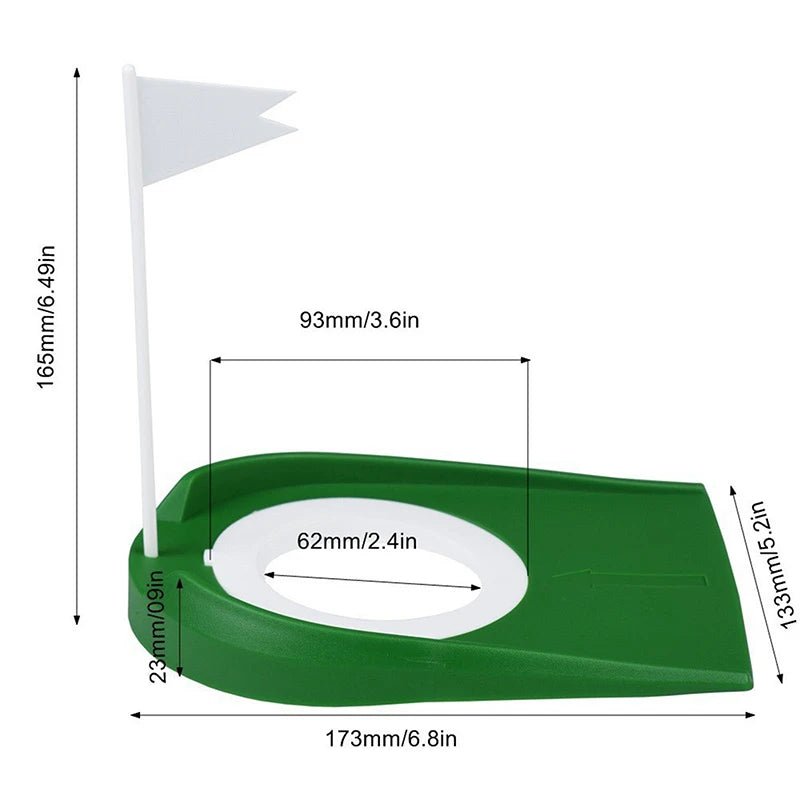 Indoor Golf Putting Green with Flag