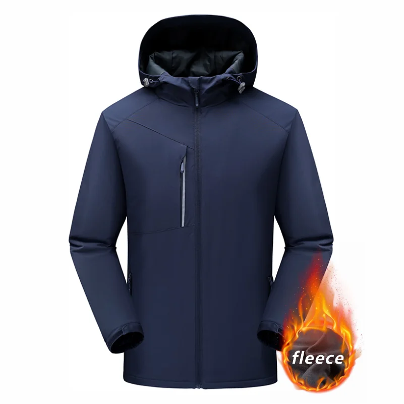 Men's Winter Inner Fleece Waterproof Jacket Custom