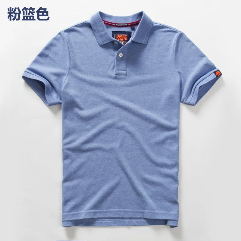 Summer Mens Polo Shirts Cotton Shirts Short