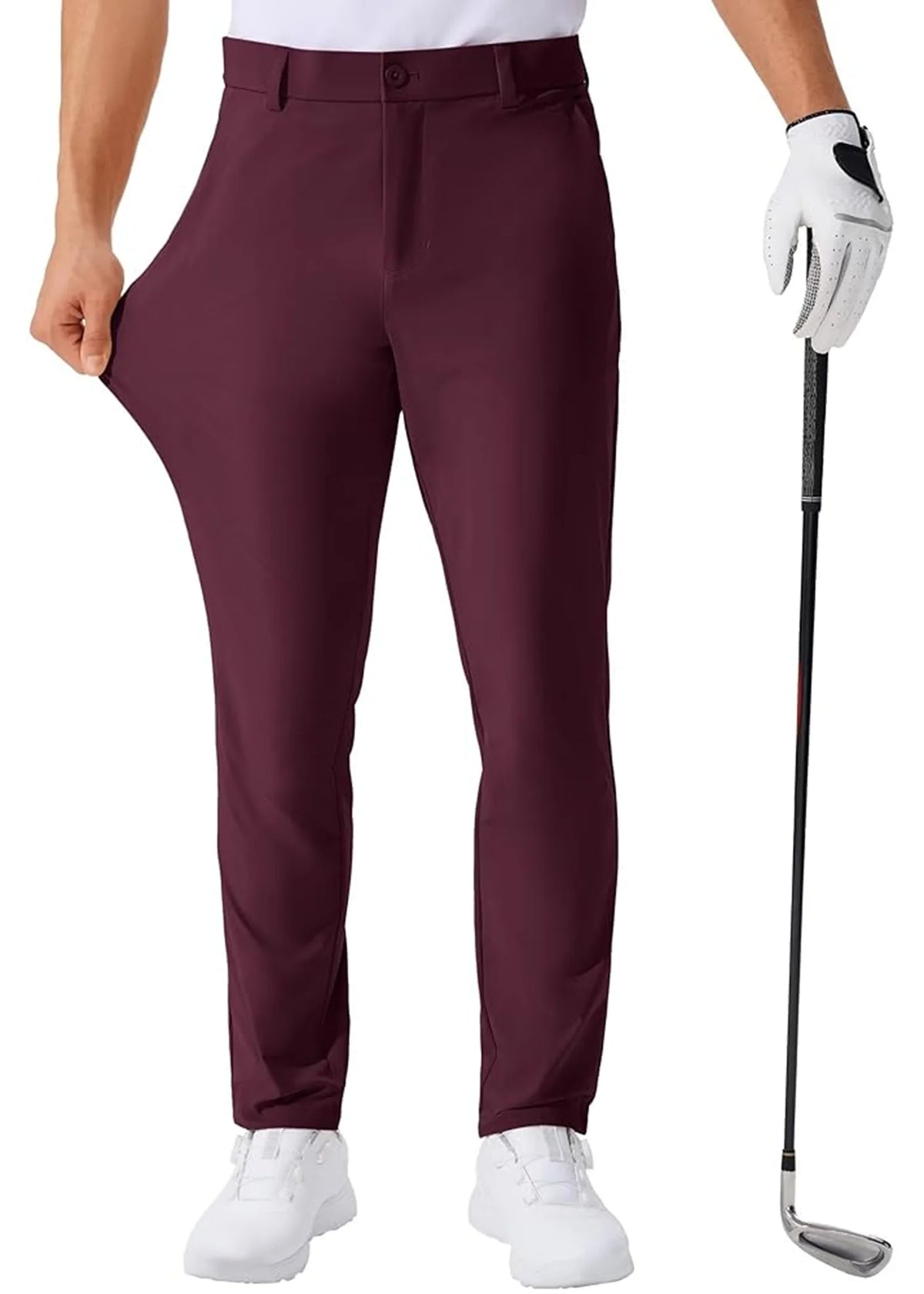 Men's Casual Golf Pants Stretch Slim Straight