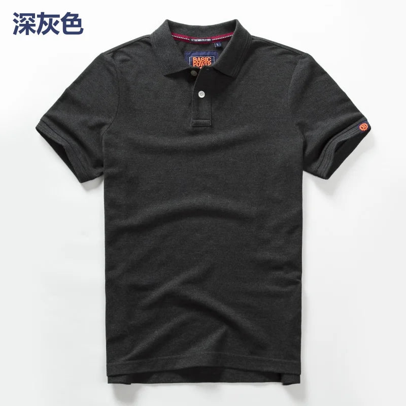 Summer Mens Polo Shirts Cotton Shirts Short