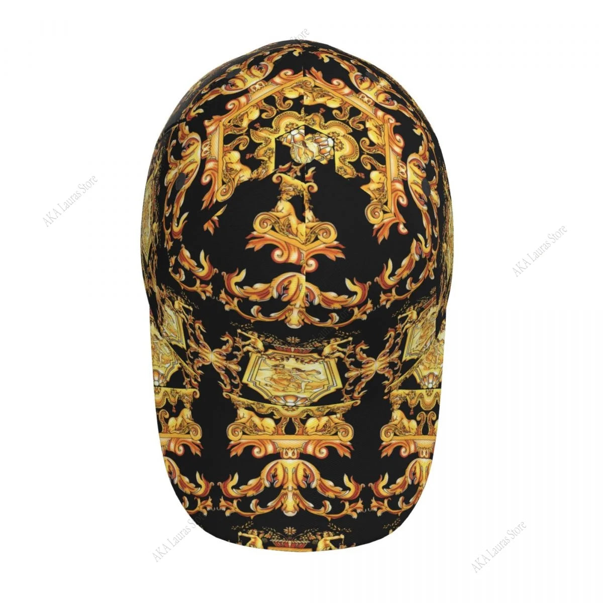 Golf Hat Men Baseball Cap Golden Baroque