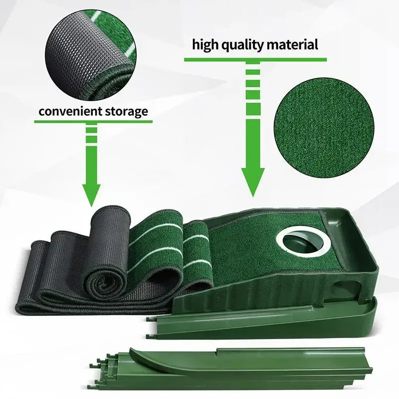 All-Weather Indoor Putting Mat with Ball Return