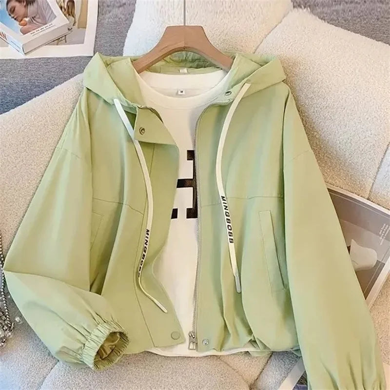 Women's Hooded Windbreaker Jacket