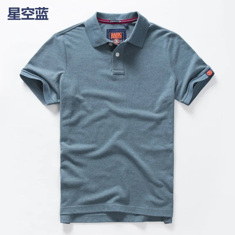 Summer Mens Polo Shirts Cotton Shirts Short