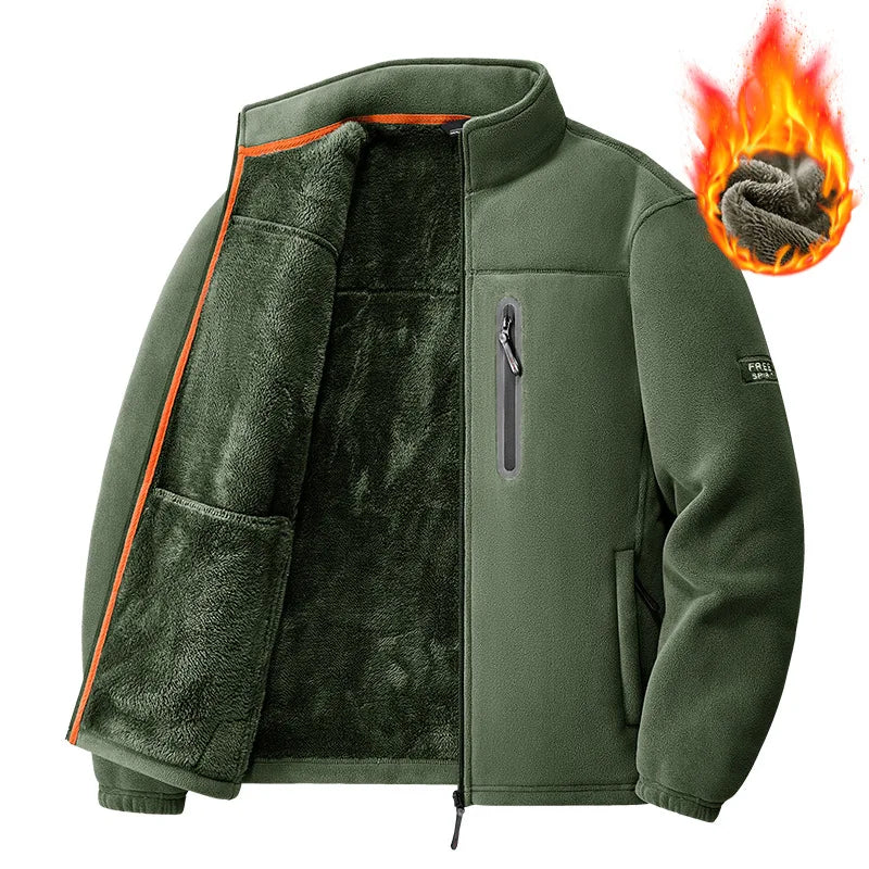 Men's Outdoor Fleece Jacket Autumn Winter Thickened