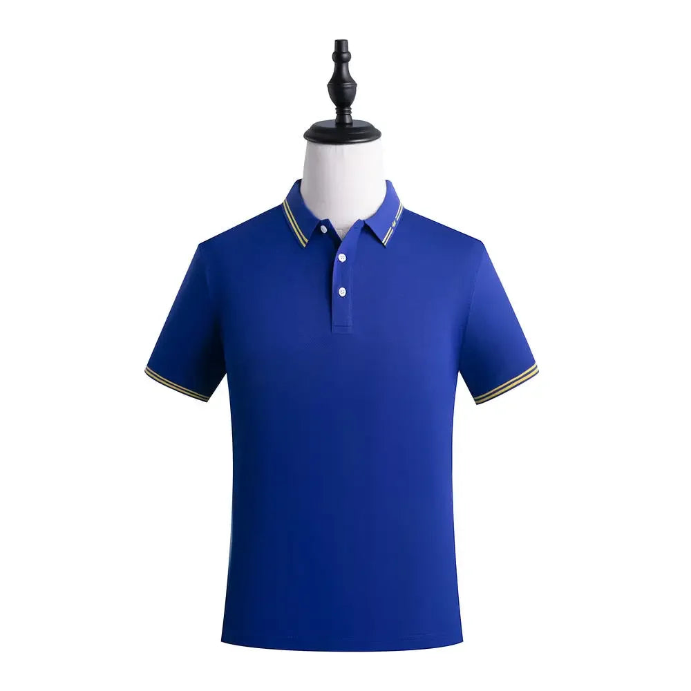 Men Polo T-Shirt Customizable Golf Cotton Daily