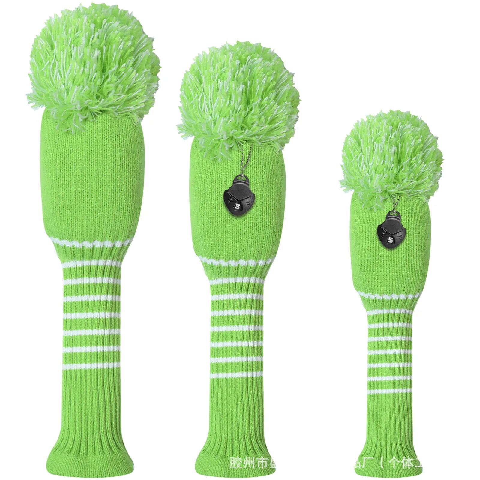 Knitted Wool Headcover Set (3pc)
