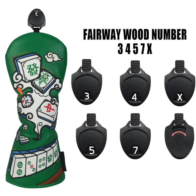Mahjong-Style Wood Head Covers