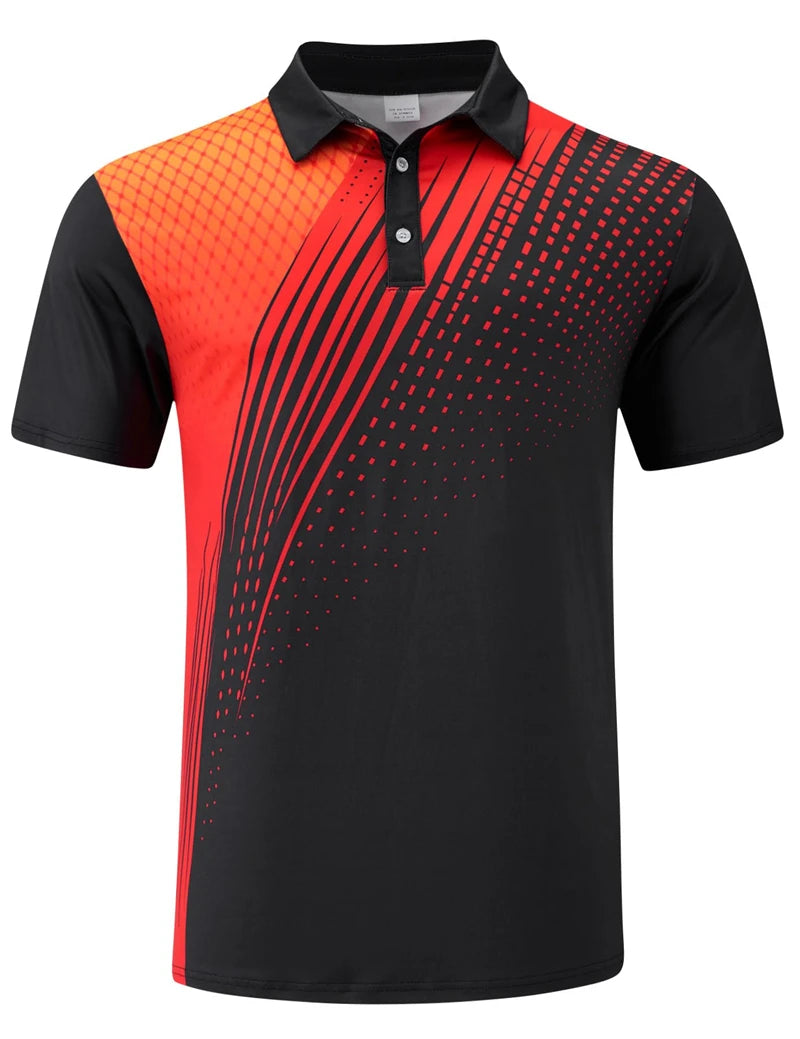 Men's 3D Print Golf Polo Shirt