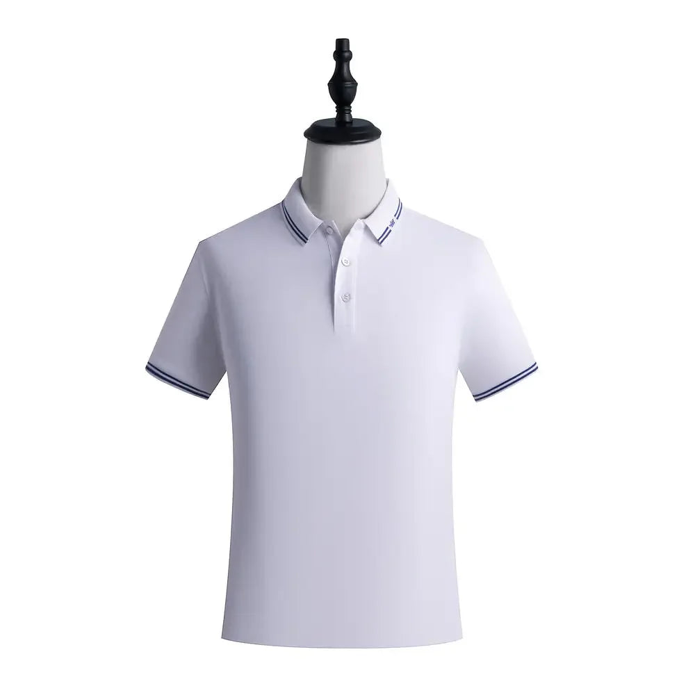 Men Polo T-Shirt Customizable Golf Cotton Daily