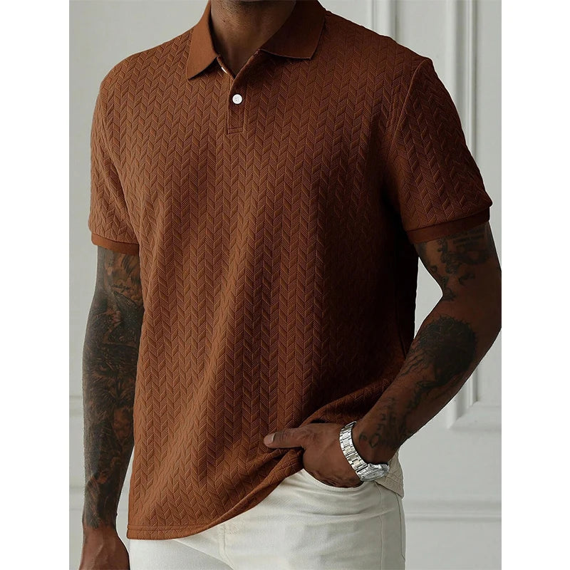 Mens Polo Shirt Summer Short Sleeve Male