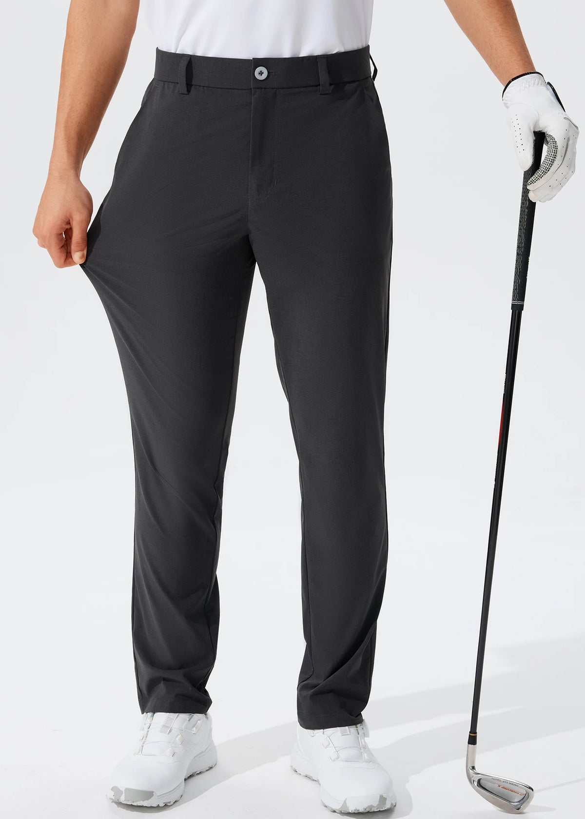 Men's Casual Golf Pants Stretch Slim Straight