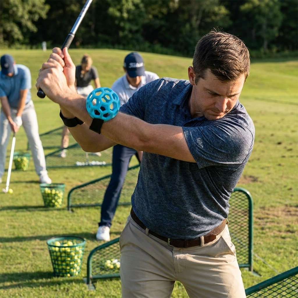 Swing Connection Training Ball in use