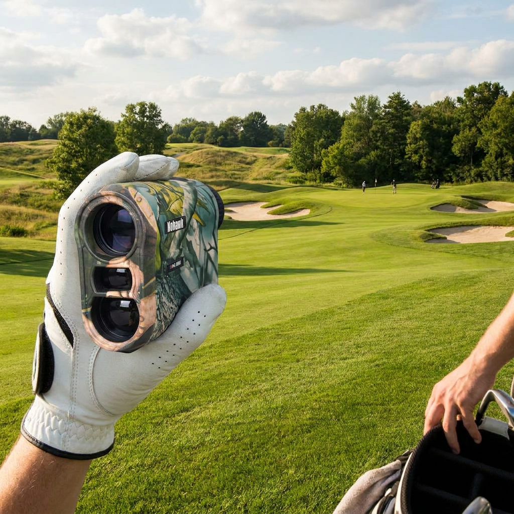 NOHAWK Pro Slope Laser Rangefinder in use