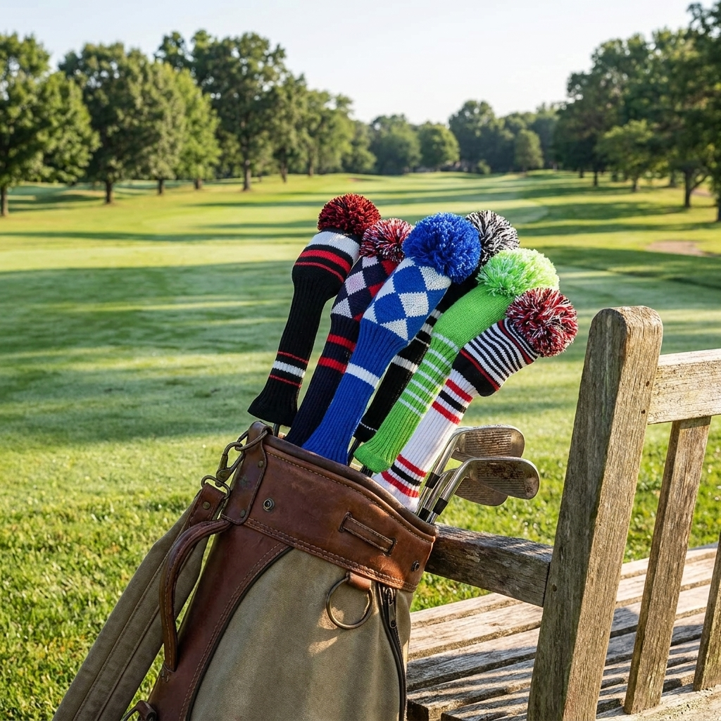 Knitted Wool Headcover Set (3pc)