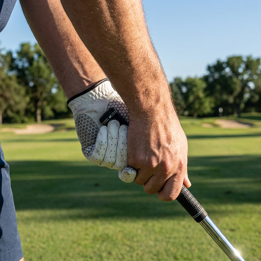 Men's Leather Golf Glove, White