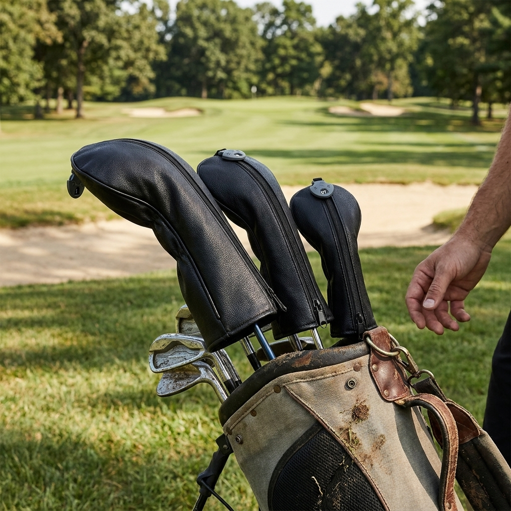 Heavy-Duty Zip Golf Club Head Cover