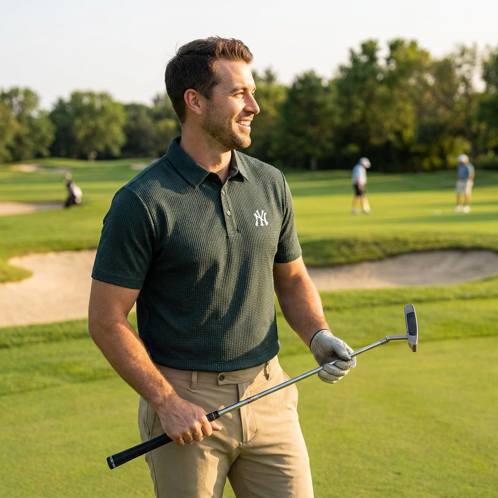 Men's Business Casual Golf Polo Shirt