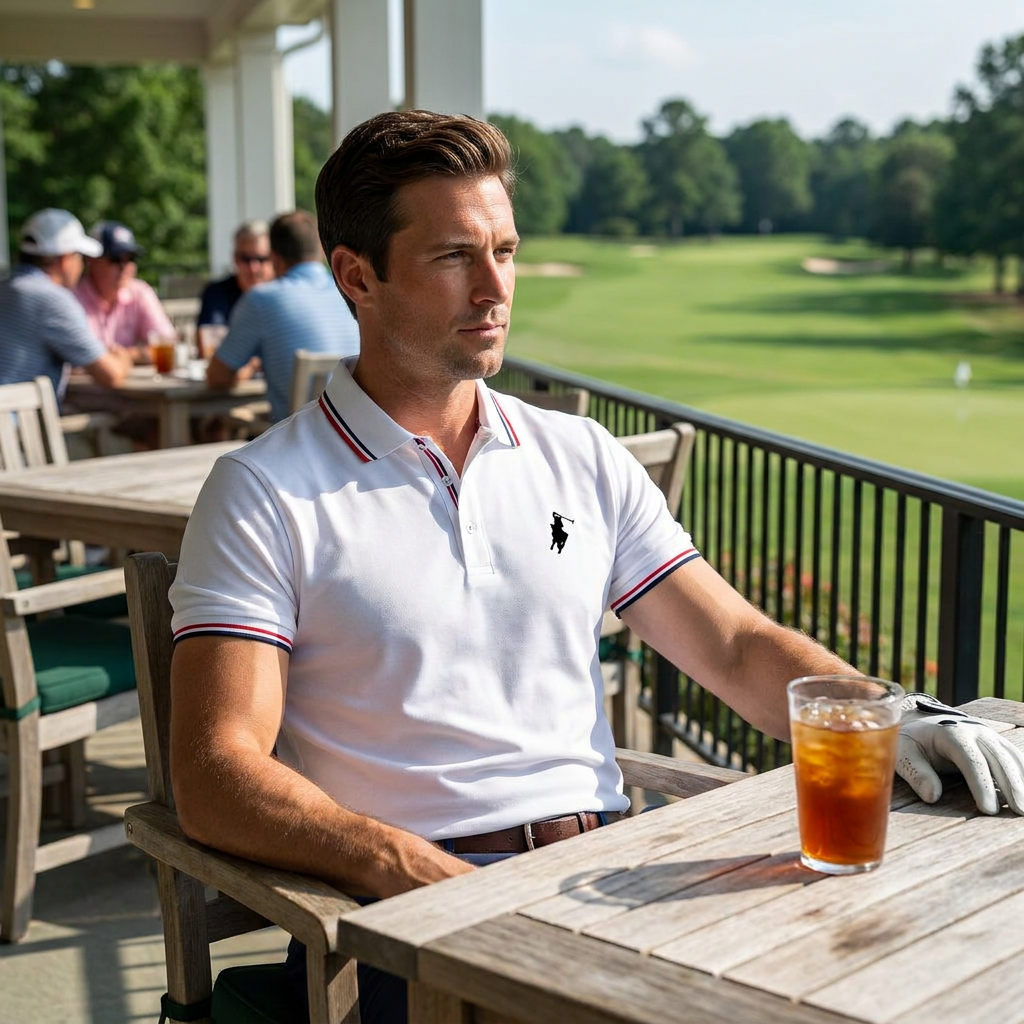 Men's 3D Print Golf Polo Shirt